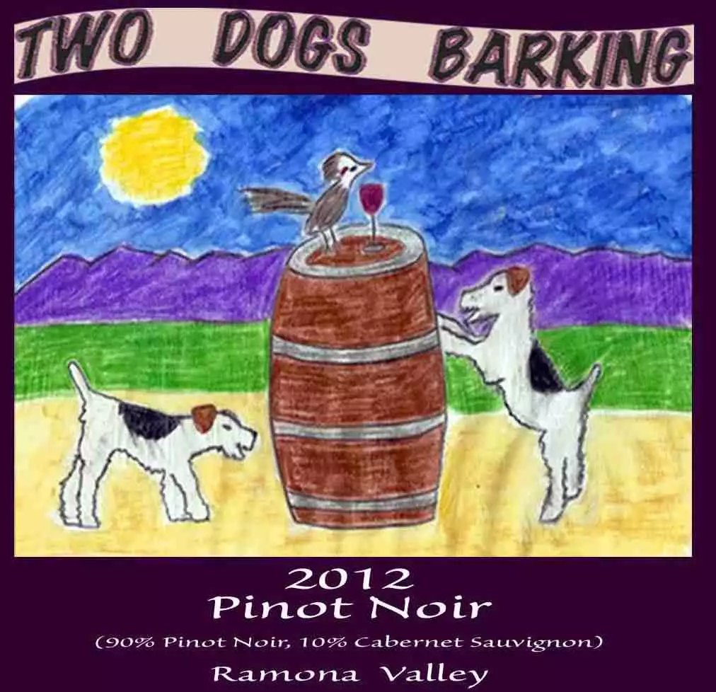 Picture of Two Dogs Barking label